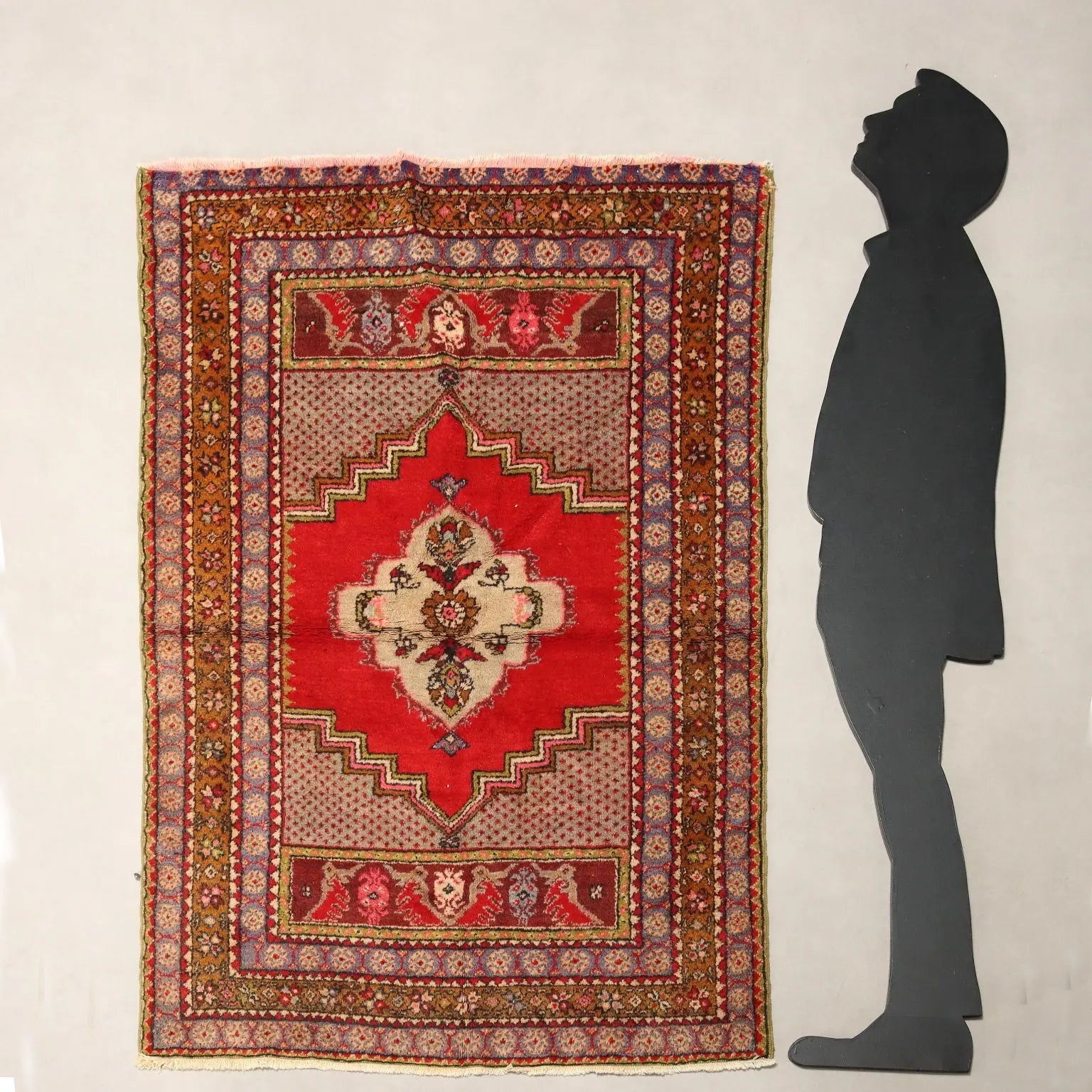 Antique Kirsheir Carpet Wool Heavy Knot Handmade 67 x 43 In - 67 x 43 In | Antiques | Carpets