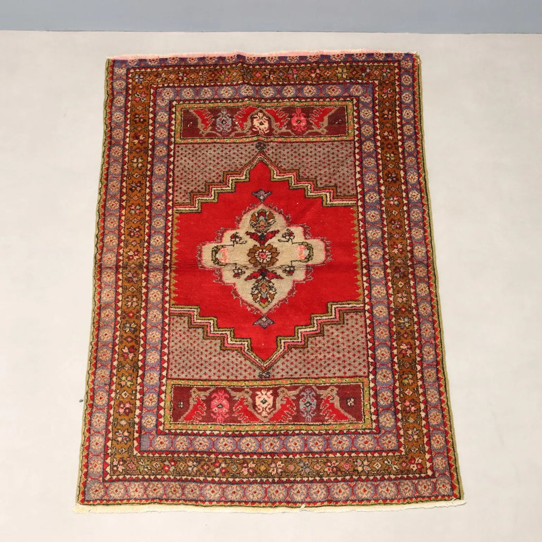 Antique Kirsheir Carpet Wool Heavy Knot Handmade 67 x 43 In - 67 x 43 In | Antiques | Carpets