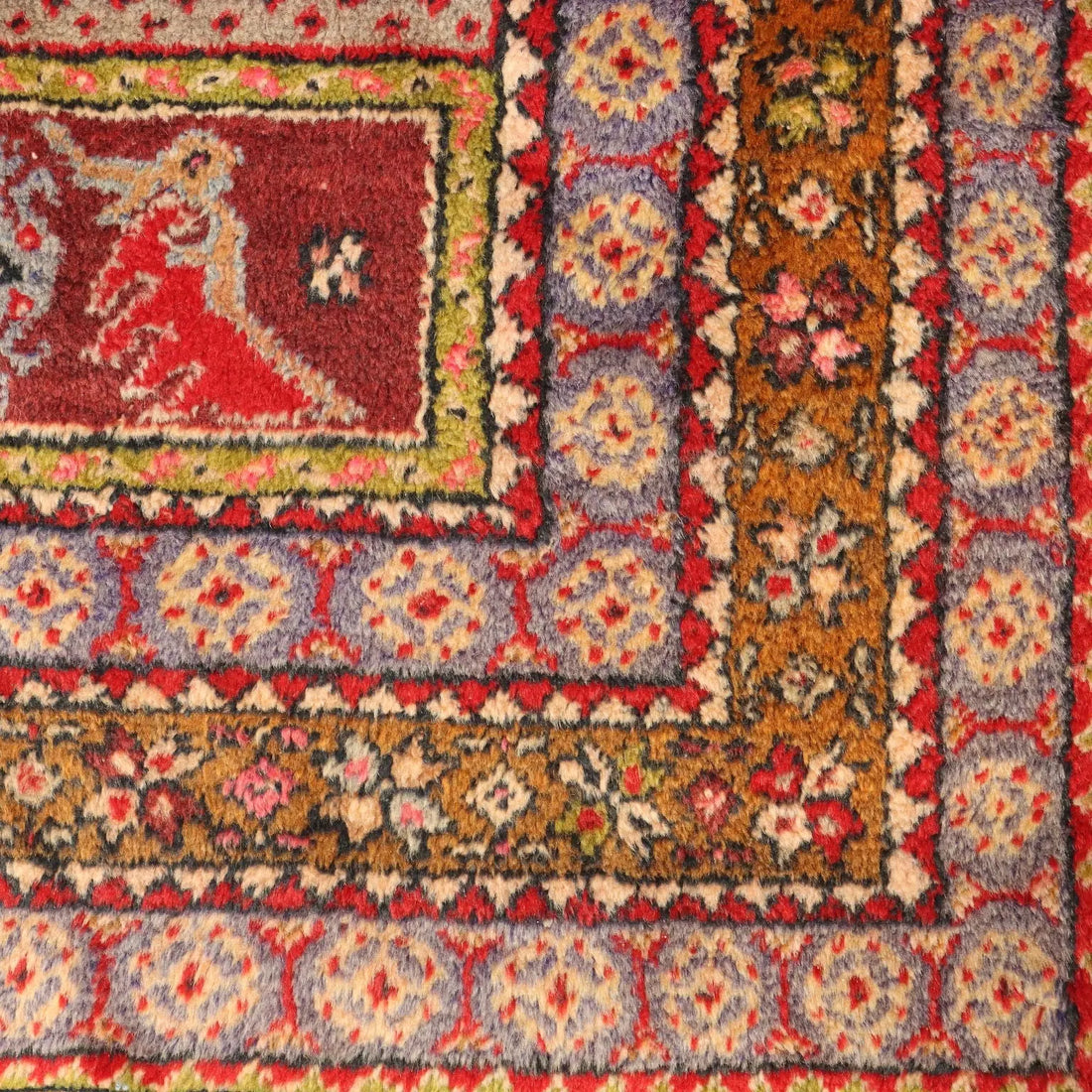 Antique Kirsheir Carpet Wool Heavy Knot Handmade 67 x 43 In - 67 x 43 In | Antiques | Carpets