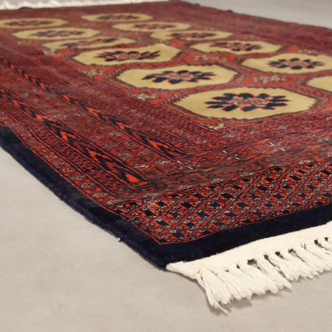 Antique Bukhara Carpet Cotton Wool Thin Knot Pakistan 76 x 49 In - 76 x 49 In | Antiques | Carpets