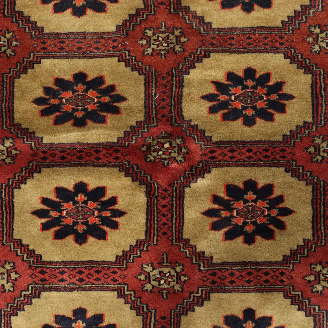 Antique Bukhara Carpet Cotton Wool Thin Knot Pakistan 76 x 49 In - 76 x 49 In | Antiques | Carpets