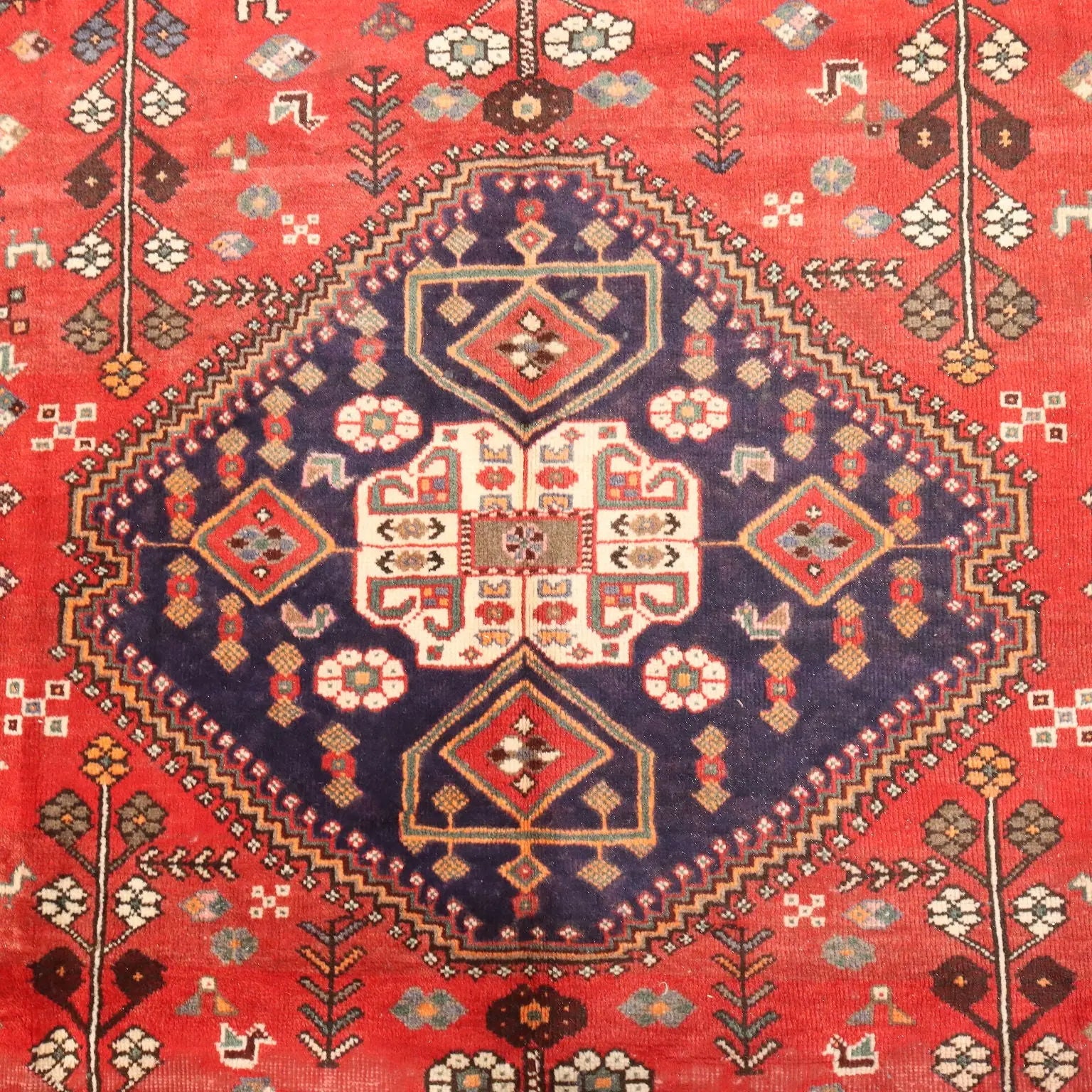Antique Asian Carpet Cotton Wool Heavy Knot 117 x 80 In - 117 x 80 In | Antiques | Carpets