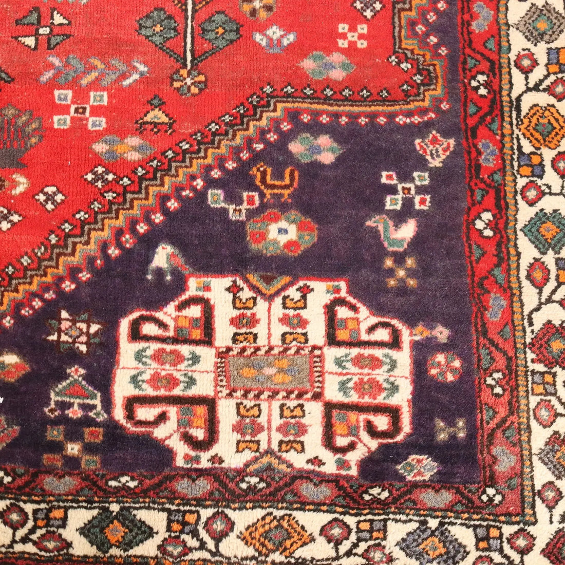 Antique Asian Carpet Cotton Wool Heavy Knot 117 x 80 In - 117 x 80 In | Antiques | Carpets