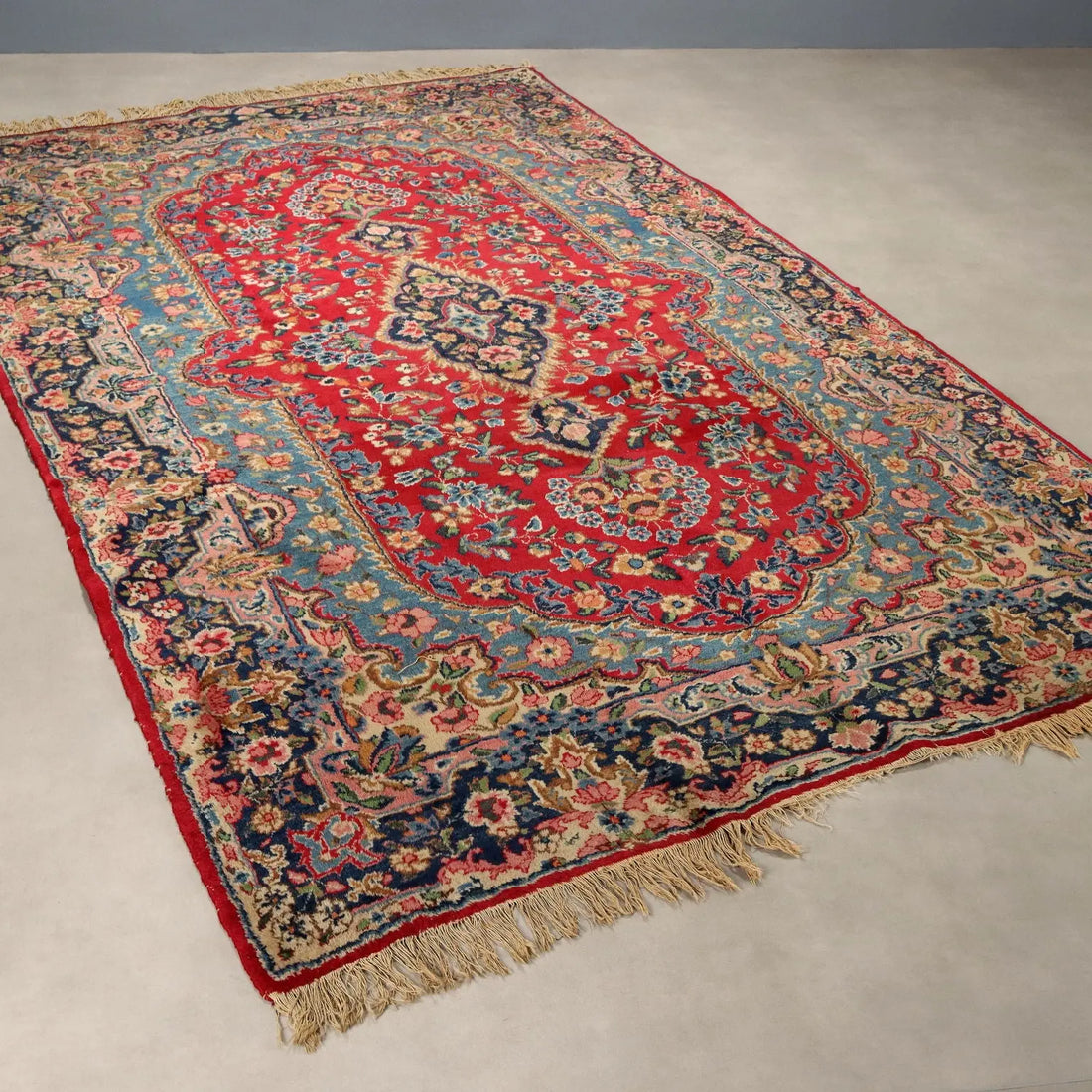 Antique Asian Carpet Cotton Wool Heavy Knot 124 x 79 In - 124 x 79 In | Antiques | Carpets
