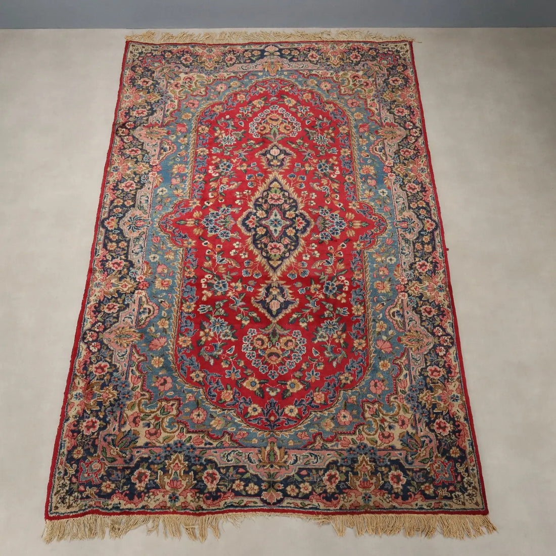 Antique Asian Carpet Cotton Wool Heavy Knot 124 x 79 In - 124 x 79 In | Antiques | Carpets