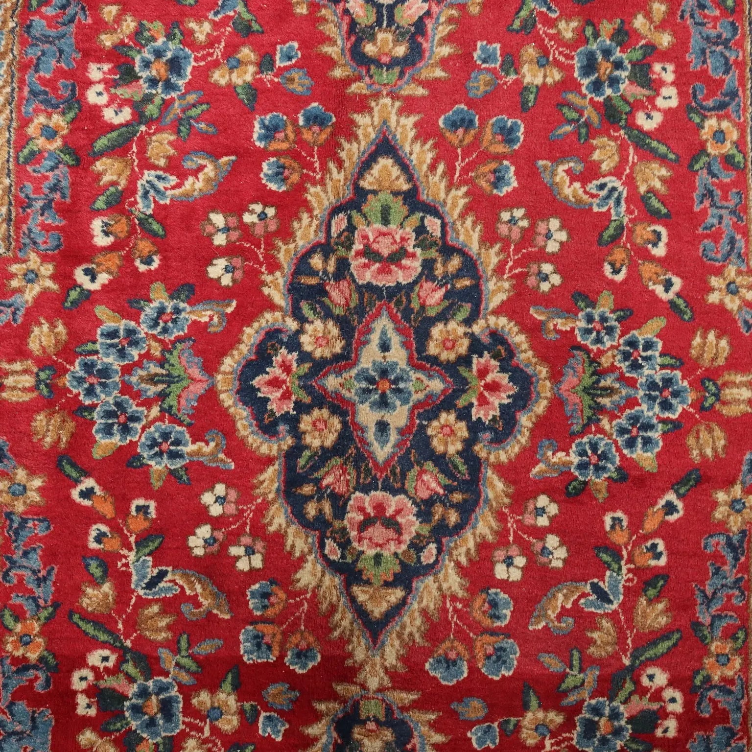 Antique Asian Carpet Cotton Wool Heavy Knot 124 x 79 In - 124 x 79 In | Antiques | Carpets