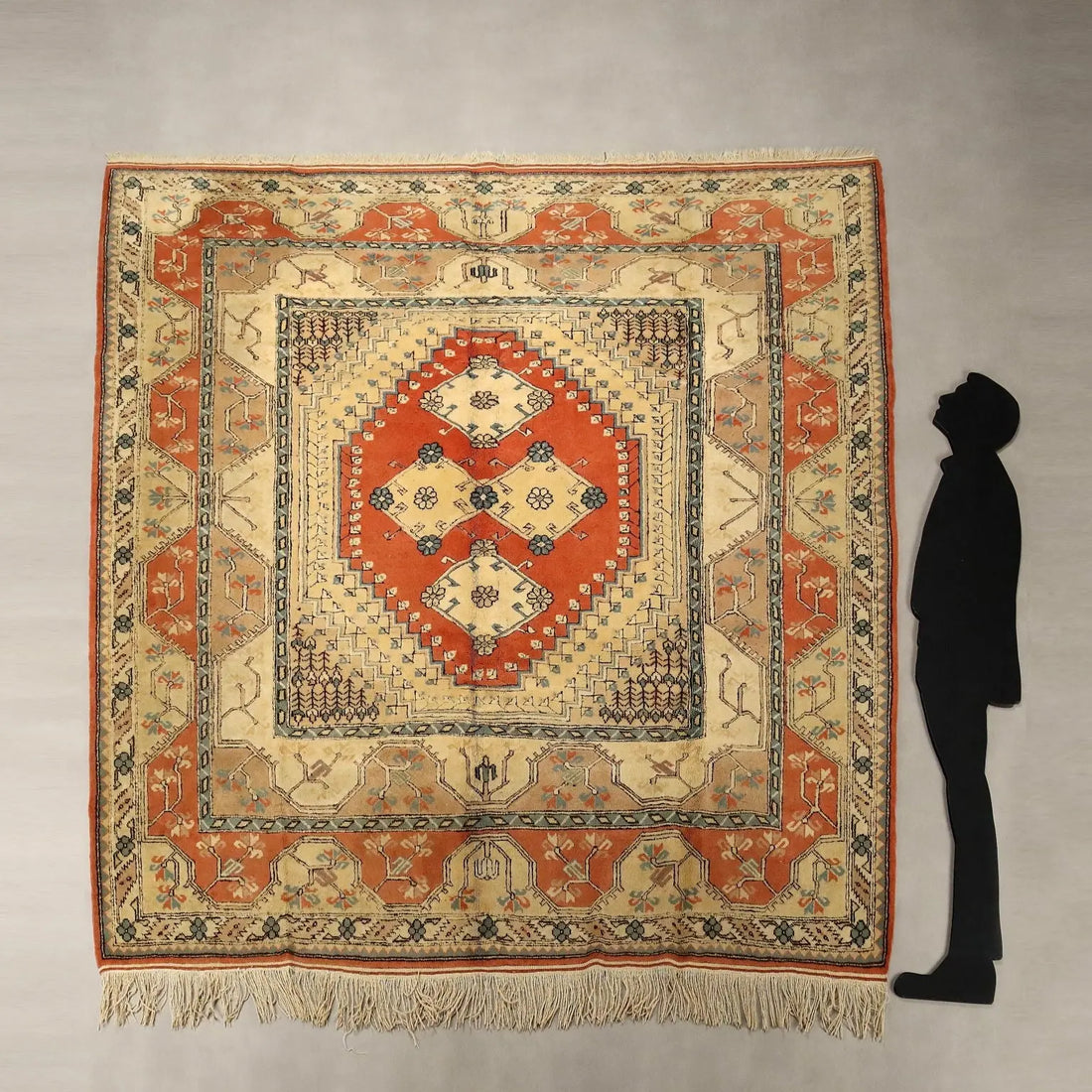 Antique Kars Carpet Cotton Wool Heavy Knot Handmade 102 x 100 In - 102 x 100 In | Antiques | Carpets