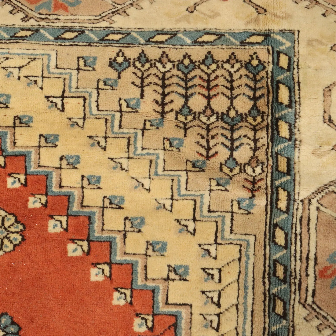 Antique Kars Carpet Cotton Wool Heavy Knot Handmade 102 x 100 In - 102 x 100 In | Antiques | Carpets