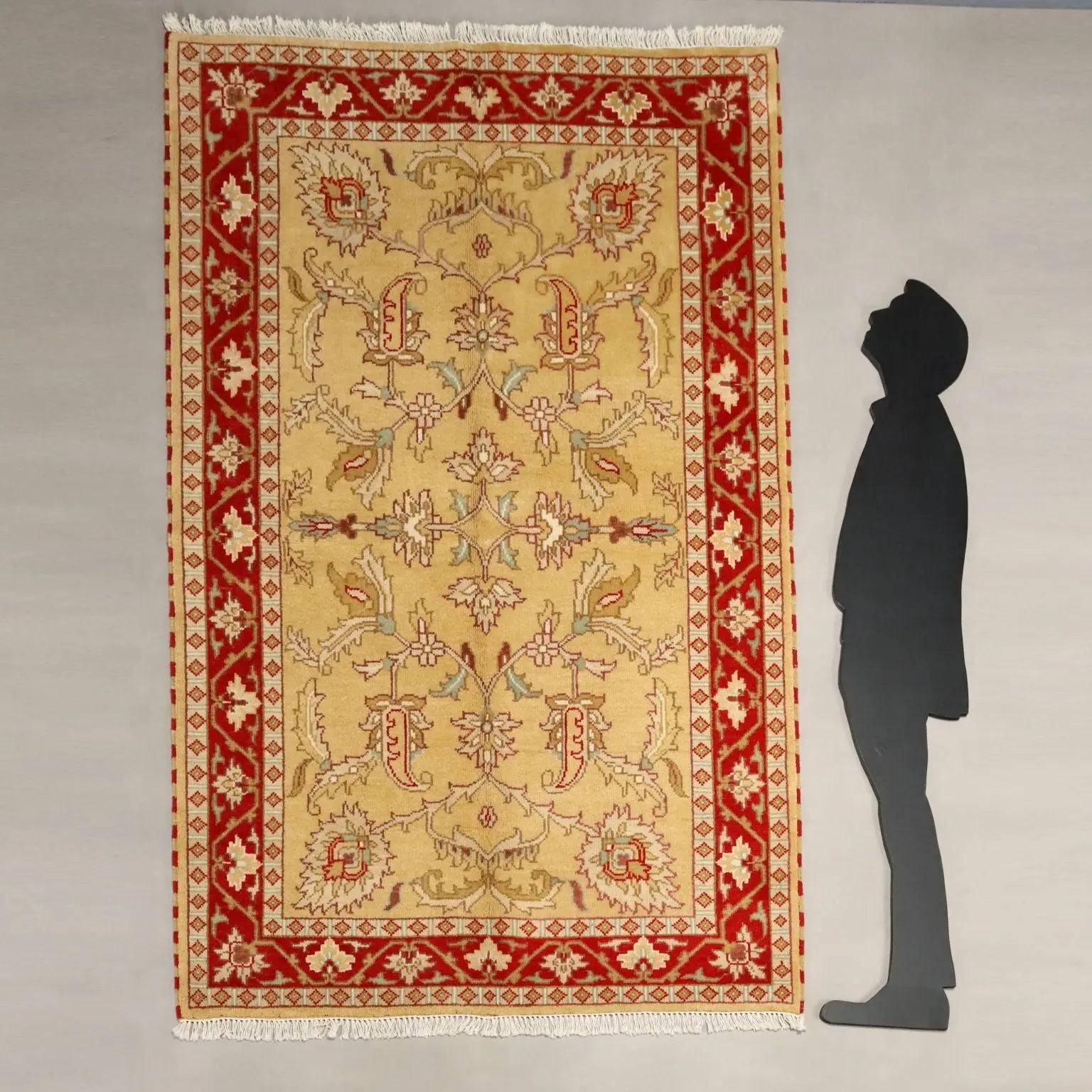 Antique Ziegler Carpet Cotton Heavy Knot India 88 x 59 In - 88 x 59 In | Antiques | Carpets