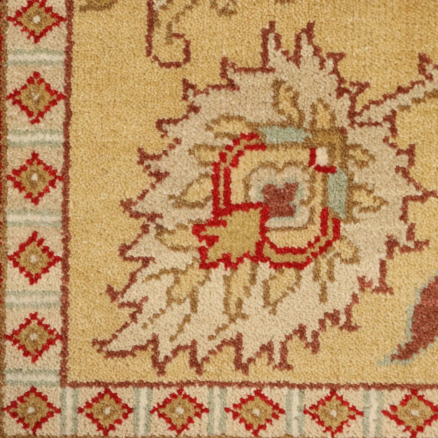 Antique Ziegler Carpet Cotton Heavy Knot India 88 x 59 In - 88 x 59 In | Antiques | Carpets