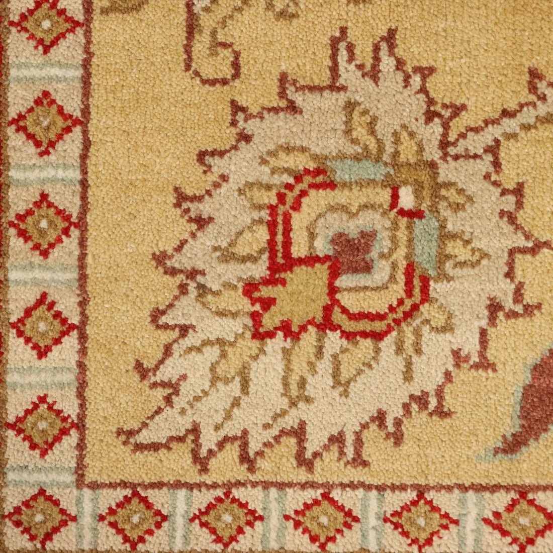 Antique Ziegler Carpet Cotton Heavy Knot India 88 x 59 In - 88 x 59 In | Antiques | Carpets