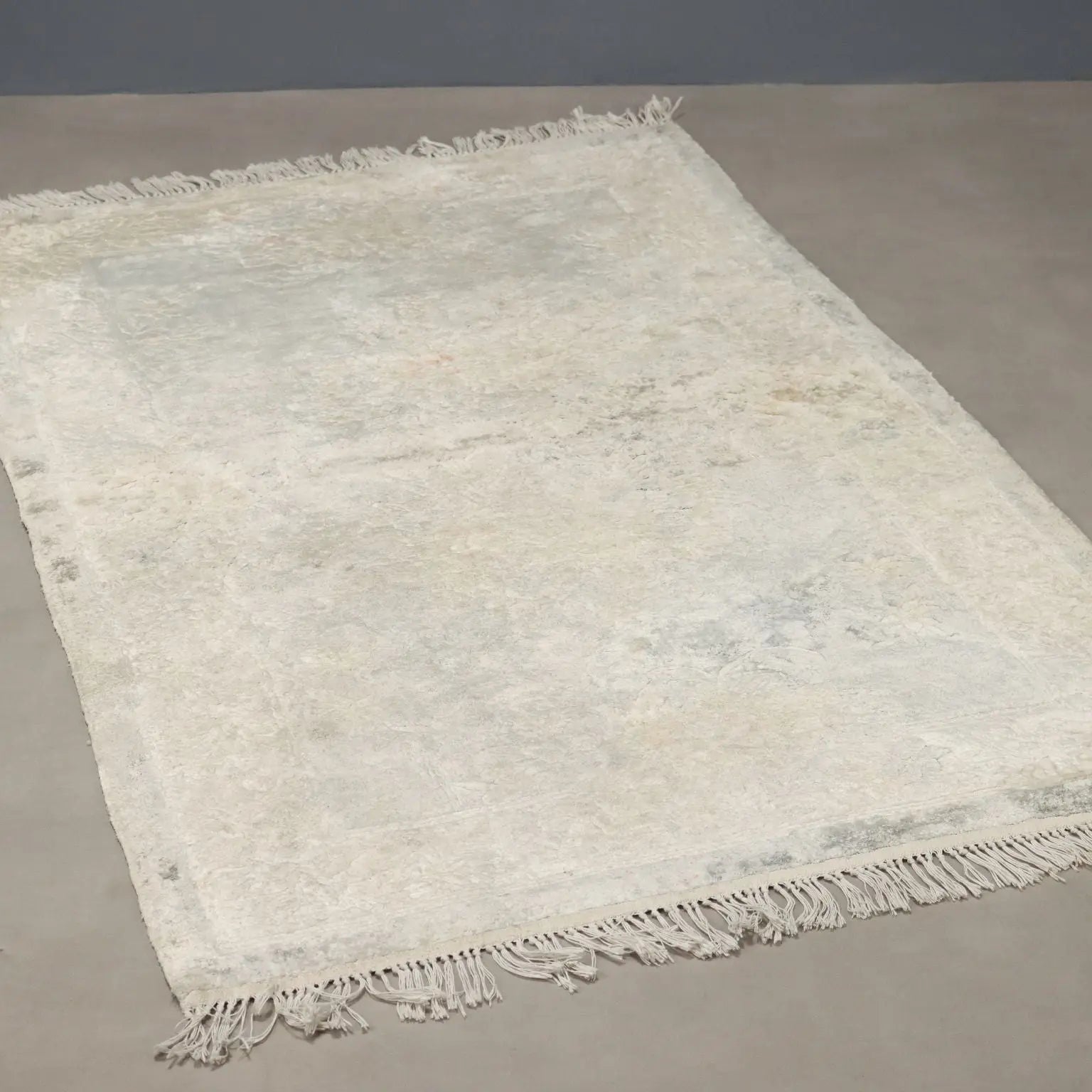 Antique Beijing Carpet Silk Thin Knot Handmade 59 x 35 In - 59 x 35 In | Antiques | Carpets