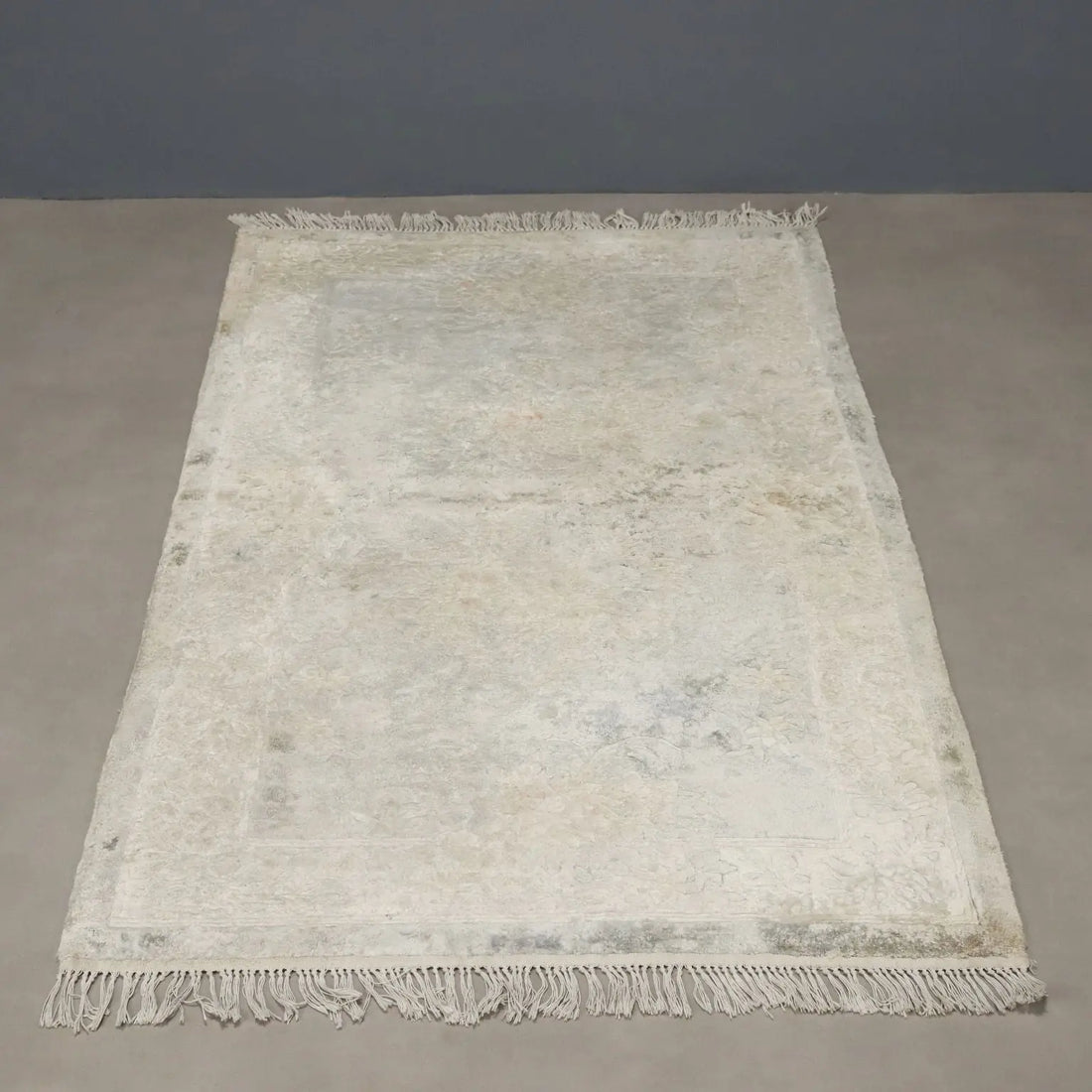 Antique Beijing Carpet Silk Thin Knot Handmade 59 x 35 In - 59 x 35 In | Antiques | Carpets