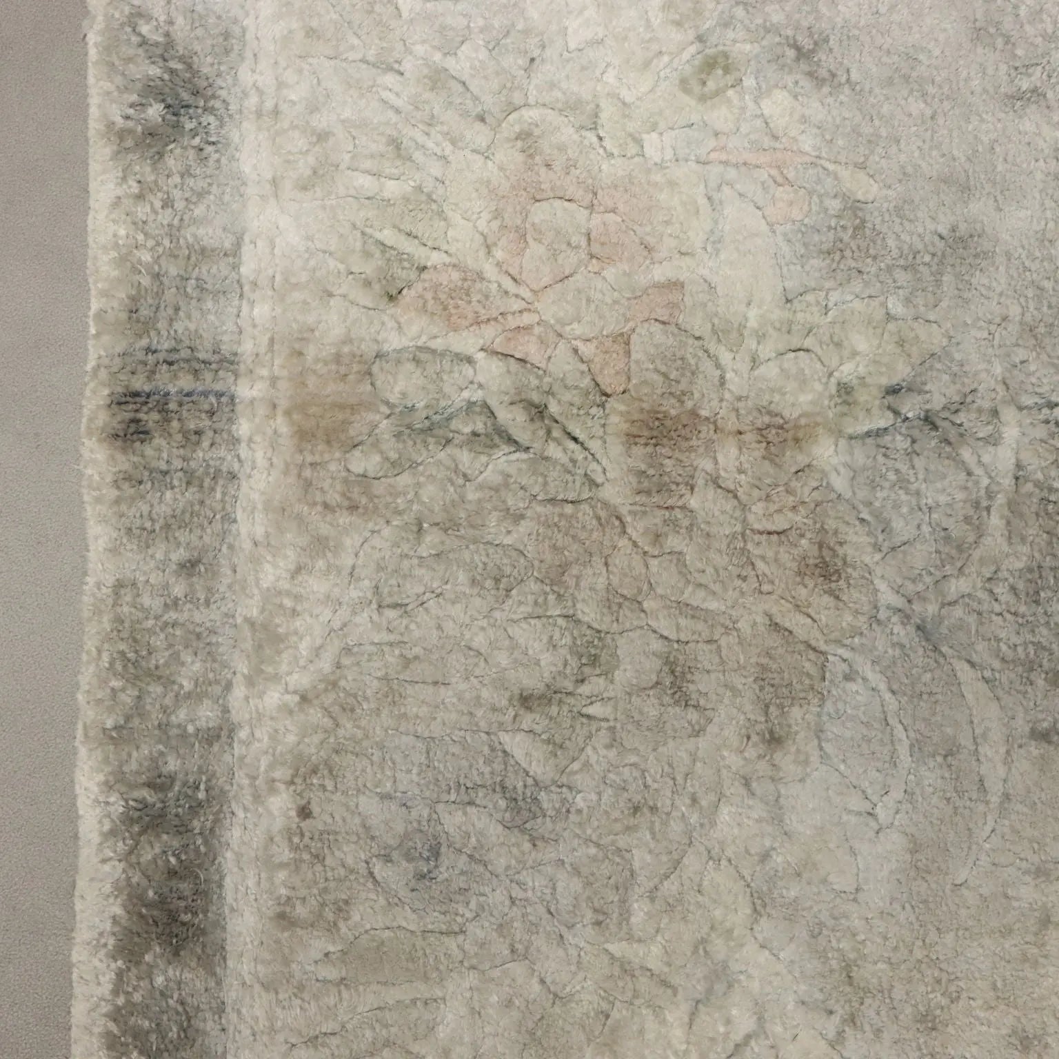 Antique Beijing Carpet Silk Thin Knot Handmade 59 x 35 In - 59 x 35 In | Antiques | Carpets