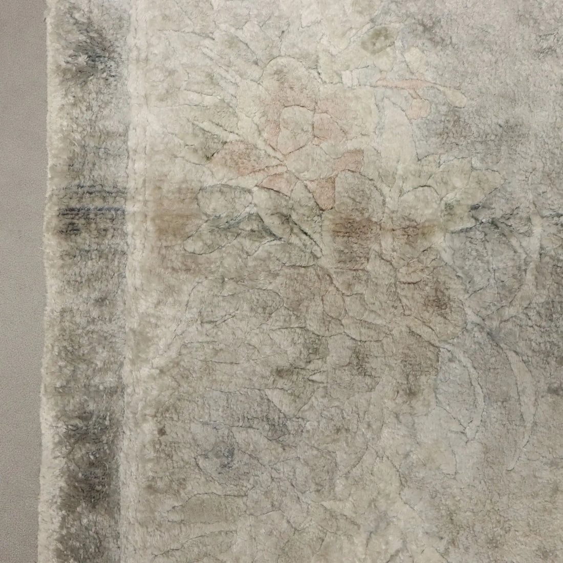 Antique Beijing Carpet Silk Thin Knot Handmade 59 x 35 In - 59 x 35 In | Antiques | Carpets