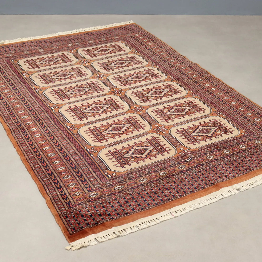 Antique Bukhara Carpet Cotton Wool Thin Knot Handmade 70 x 51 In - 70 x 51 In | Antiques | Carpets