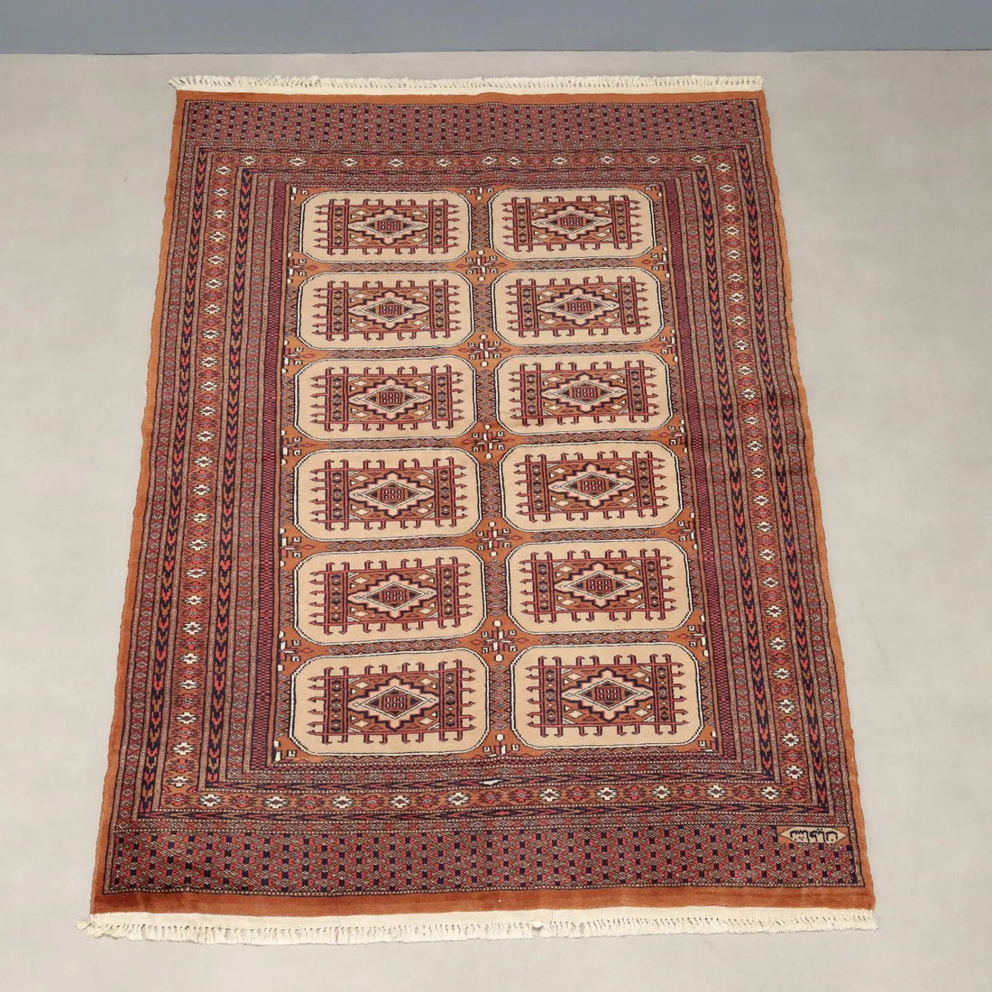 Antique Bukhara Carpet Cotton Wool Thin Knot Handmade 70 x 51 In - 70 x 51 In | Antiques | Carpets