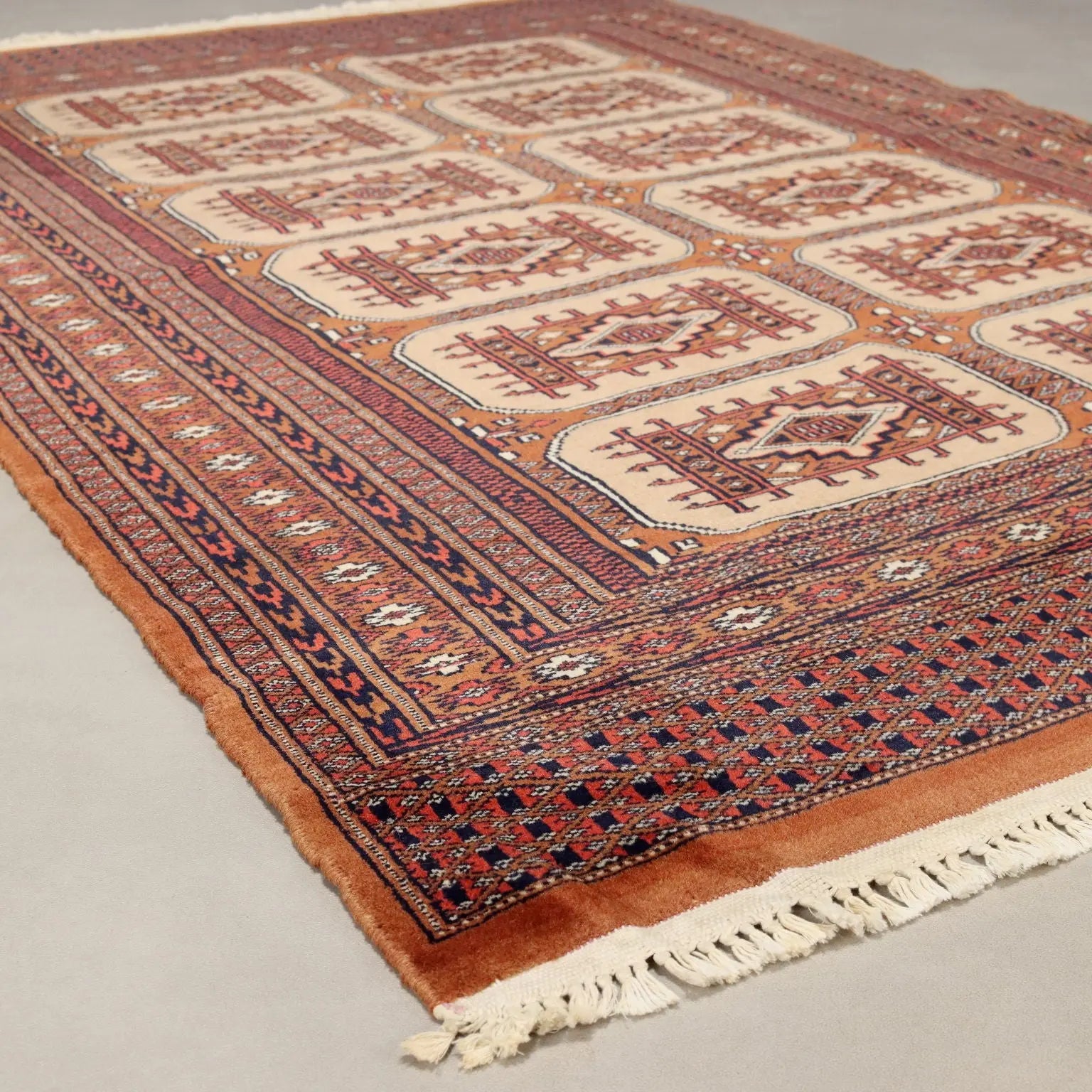 Antique Bukhara Carpet Cotton Wool Thin Knot Handmade 70 x 51 In - 70 x 51 In | Antiques | Carpets