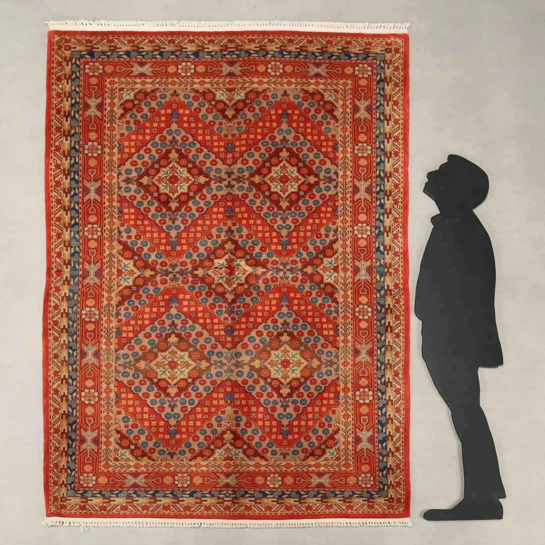 Antique Samarkanda Carpet Cotton Wool Thin Knot 94 x 58 In - 94 x 58 In | Antiques | Carpets
