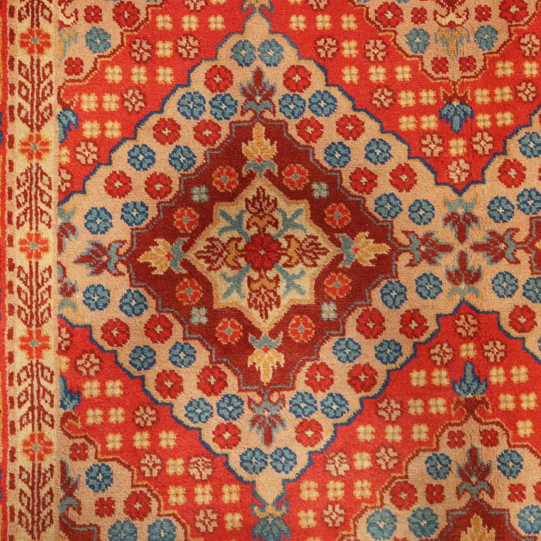Antique Samarkanda Carpet Cotton Wool Thin Knot 94 x 58 In - 94 x 58 In | Antiques | Carpets