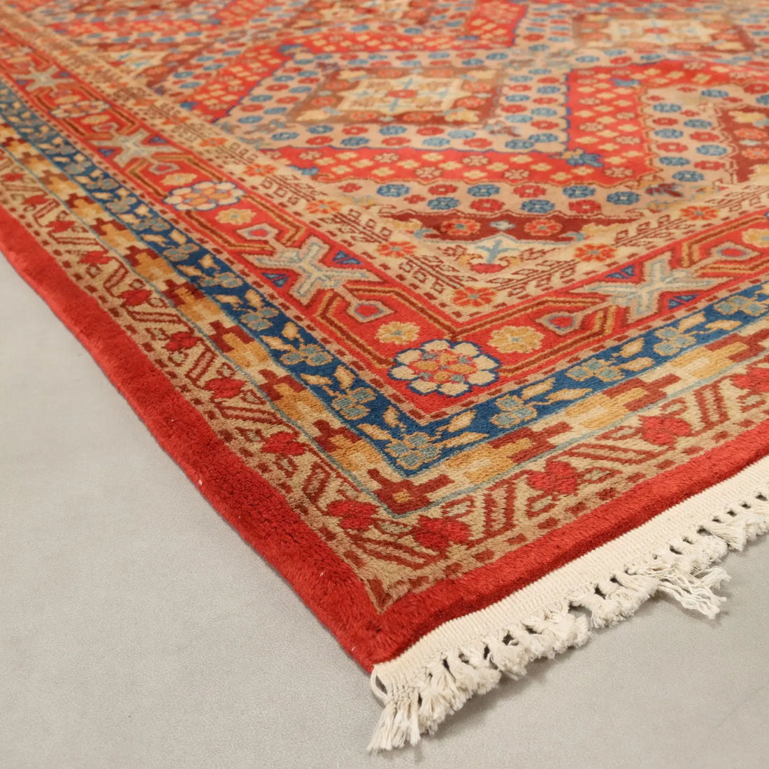 Antique Samarkanda Carpet Cotton Wool Thin Knot 94 x 58 In - 94 x 58 In | Antiques | Carpets