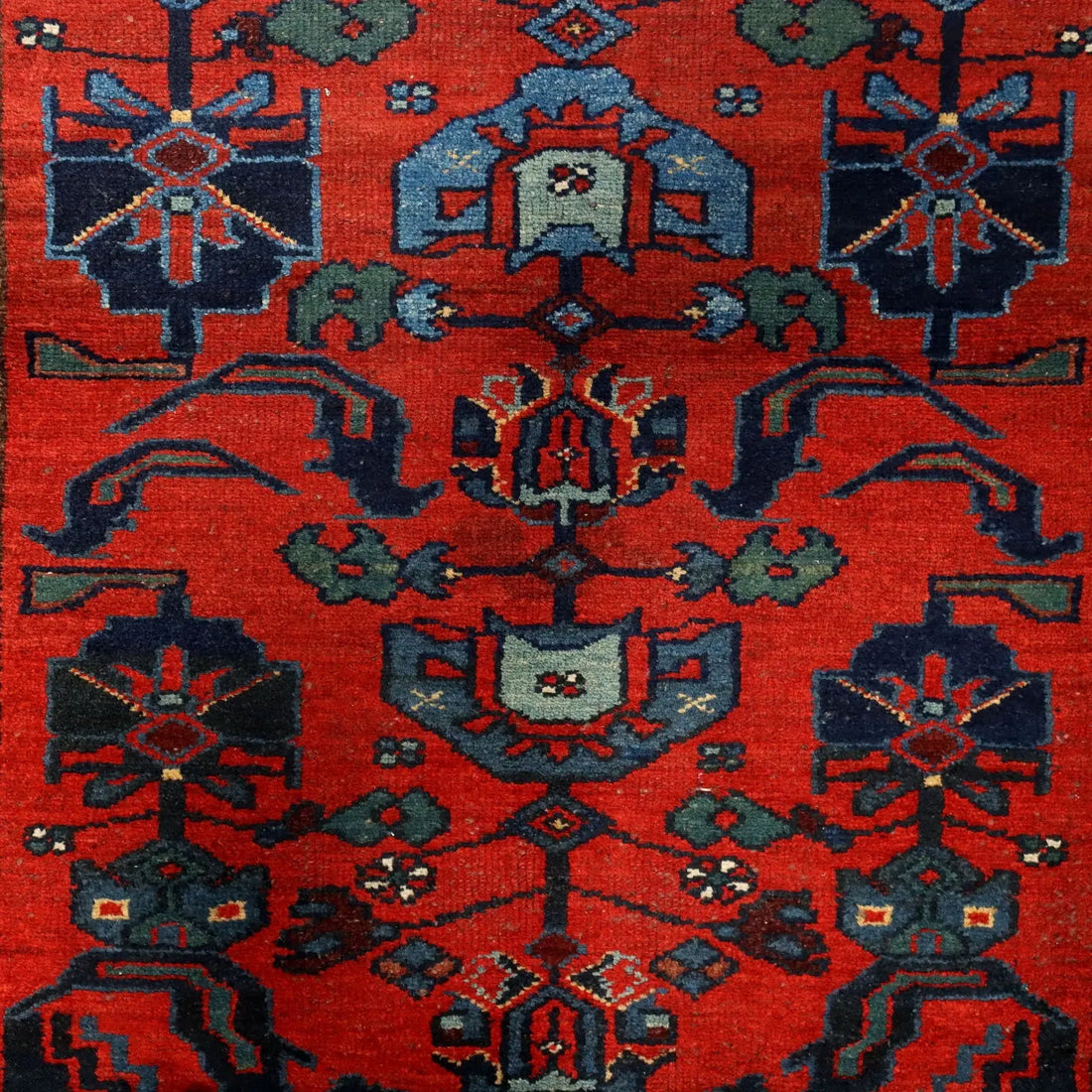 Antique Asian Carpet Wool Thin Knot Handmade 57 x 40 In - 57 x 40 In | Antiques | Carpets