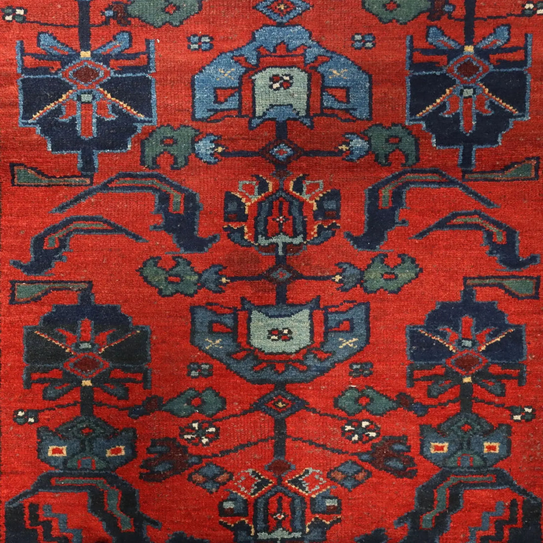 Antique Asian Carpet Wool Thin Knot Handmade 57 x 40 In - 57 x 40 In | Antiques | Carpets