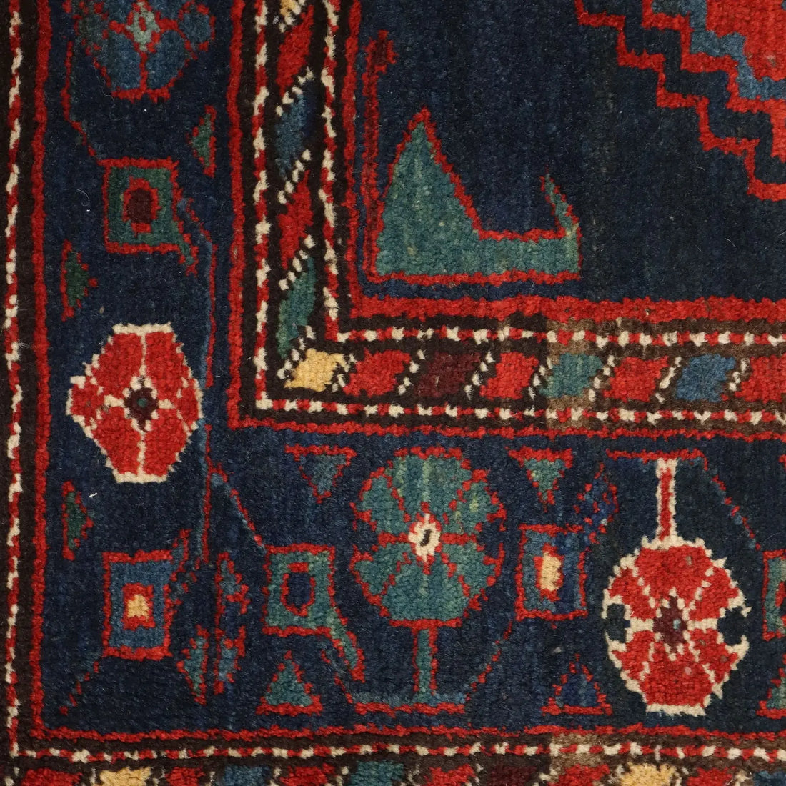 Antique Asian Carpet Wool Thin Knot Handmade 57 x 40 In - 57 x 40 In | Antiques | Carpets