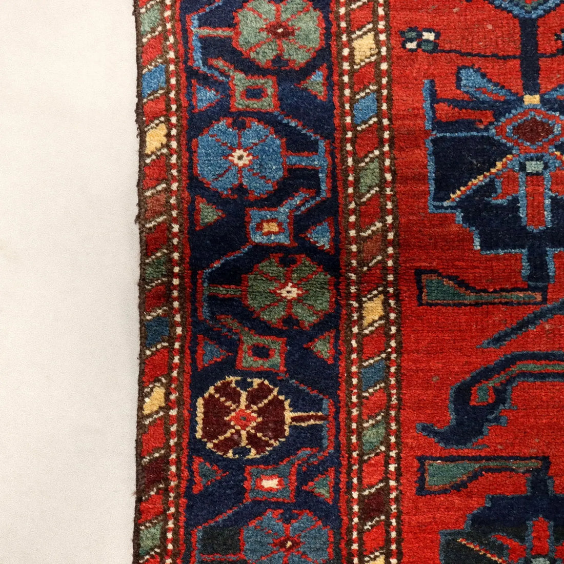 Antique Asian Carpet Wool Thin Knot Handmade 57 x 40 In - 57 x 40 In | Antiques | Carpets