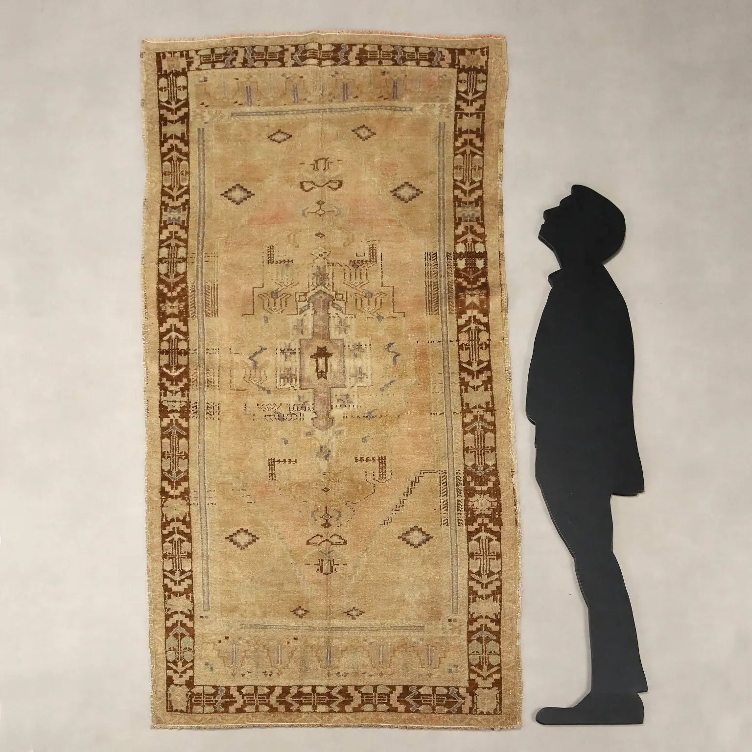Antique Kazak Carpet Wool Thin Knot Handmade 90 x 44 In - 90 x 44 In | Antiques | Carpets