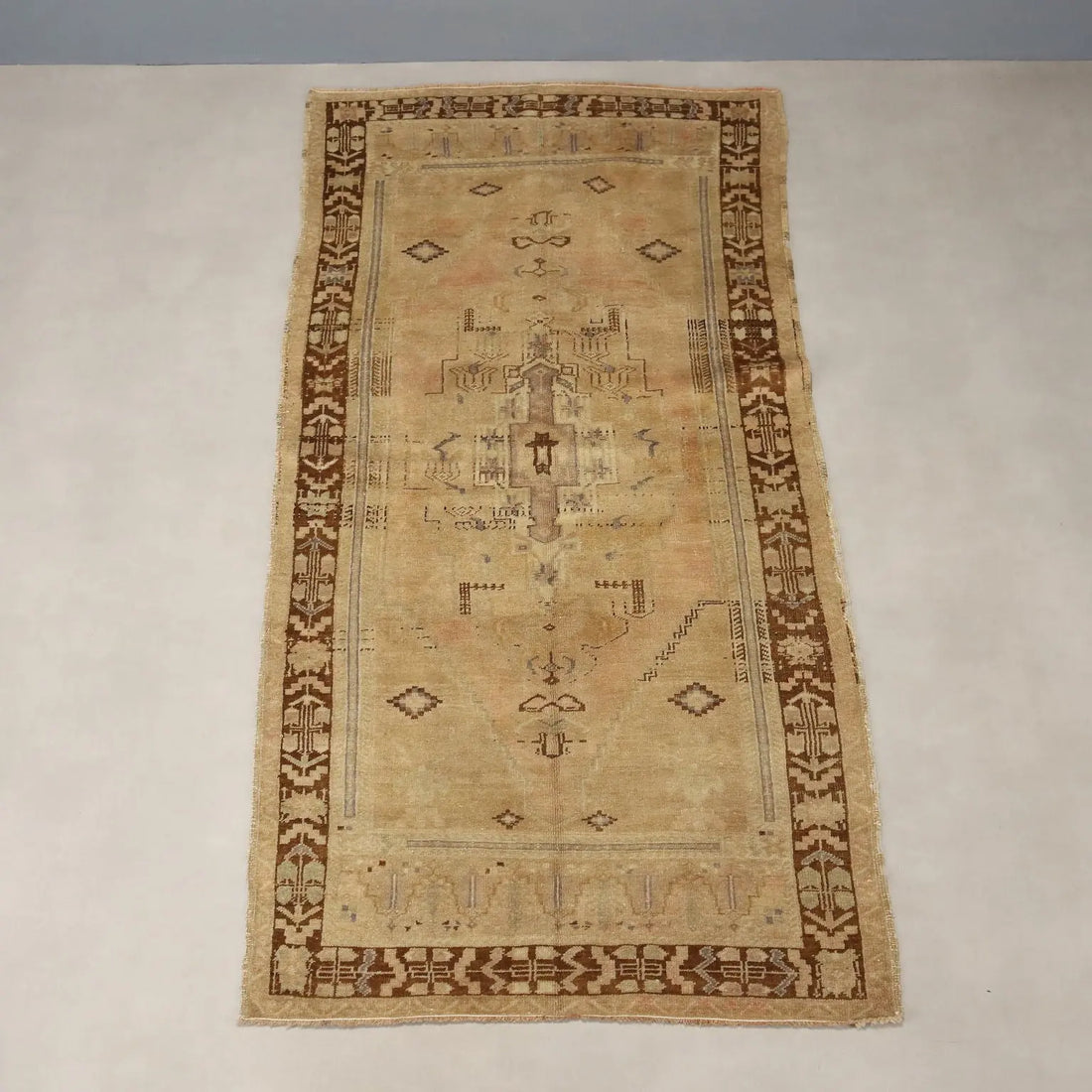 Antique Kazak Carpet Wool Thin Knot Handmade 90 x 44 In - 90 x 44 In | Antiques | Carpets