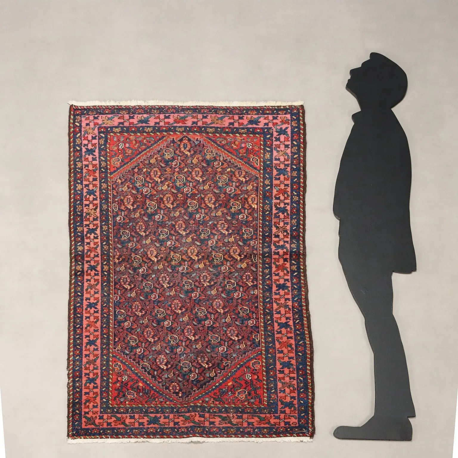 Antique Asian Carpet Cotton Wool Heavy Knot 59 x 40 In - 59 x 40 In | Antiques | Carpets