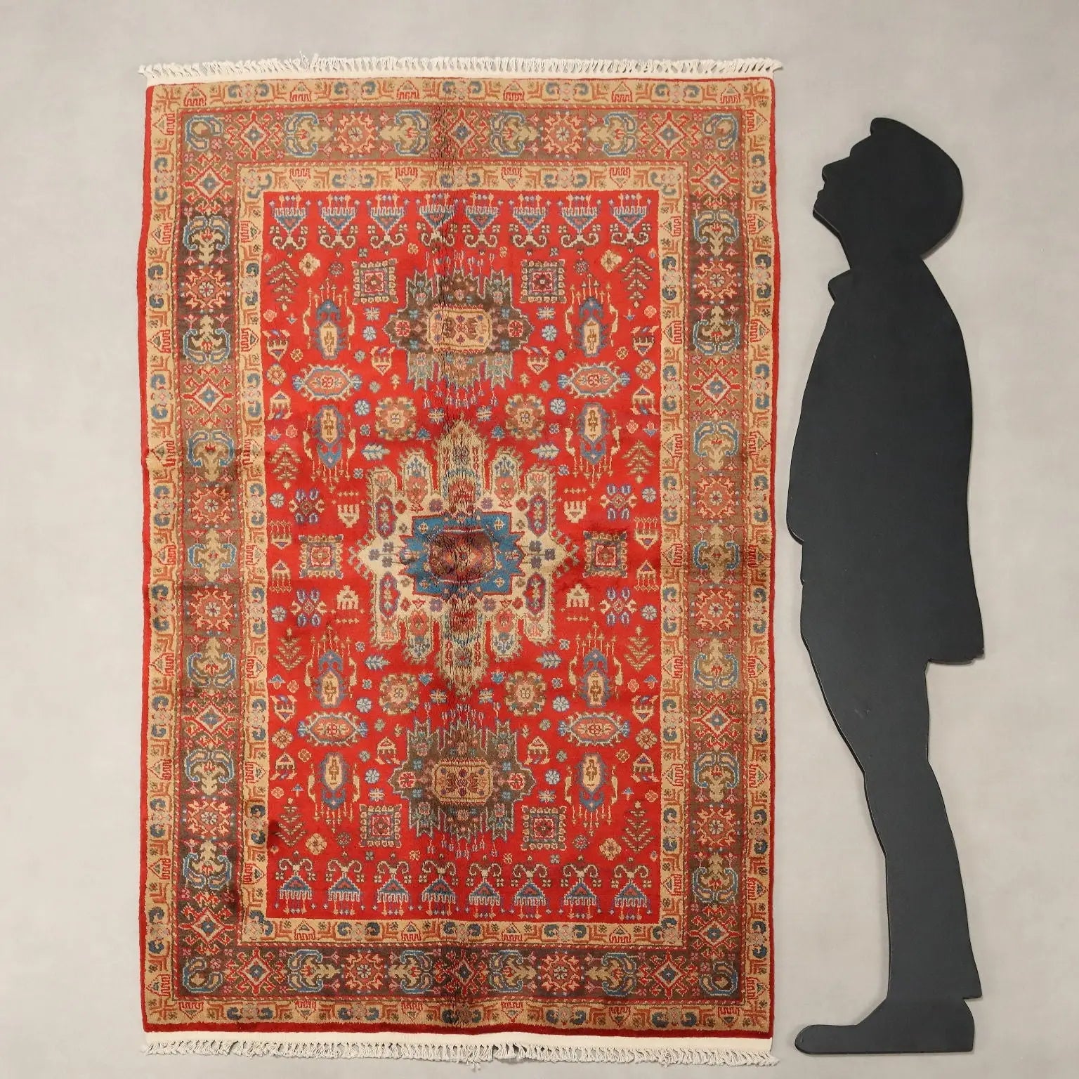 Antique Samarkanda Carpet Cotton Wool Thin Knot 69 x 47 In - 69 x 47 In | Antiques | Carpets