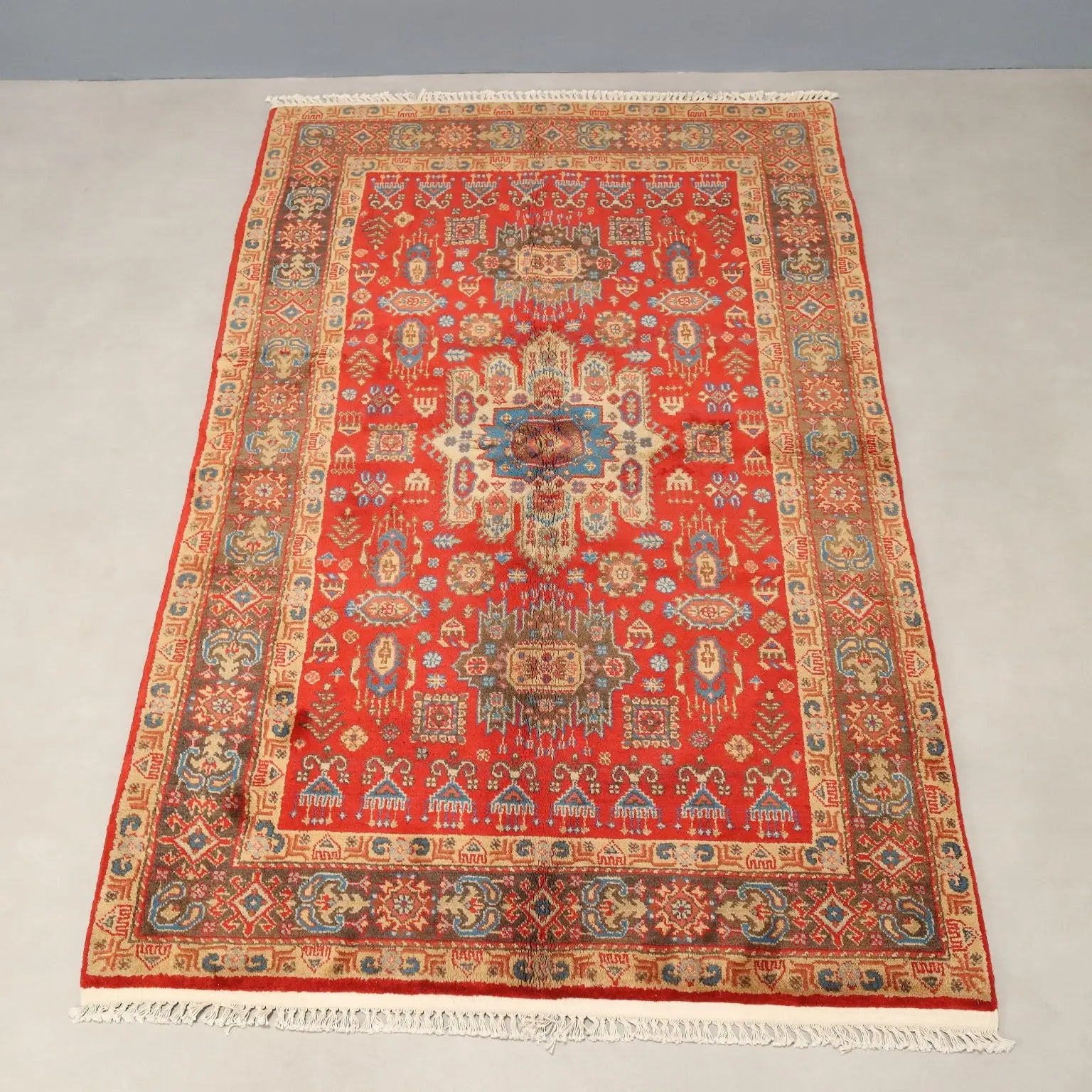 Antique Samarkanda Carpet Cotton Wool Thin Knot 69 x 47 In - 69 x 47 In | Antiques | Carpets