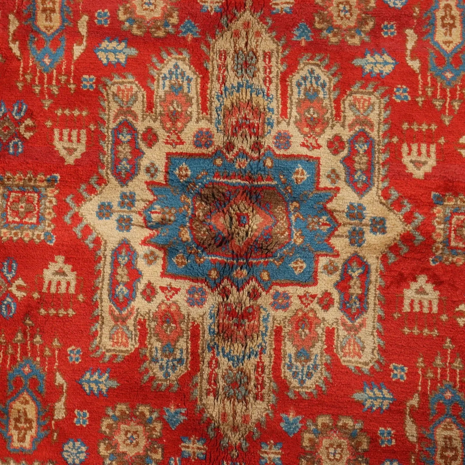 Antique Samarkanda Carpet Cotton Wool Thin Knot 69 x 47 In - 69 x 47 In | Antiques | Carpets