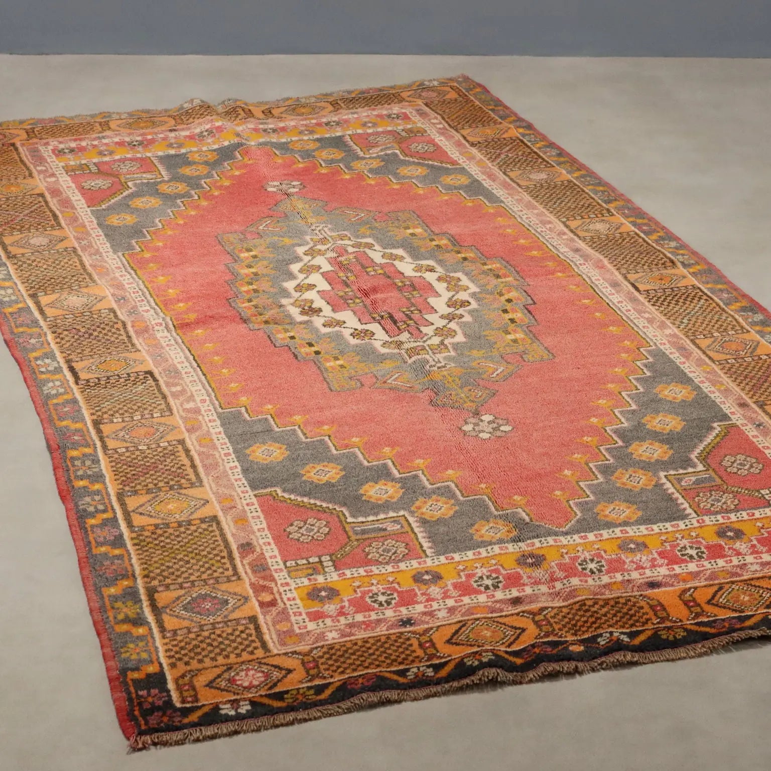 Antique Yahyaly Carpet Cotton Wool Heavy Knot 91 x 51 In - 91 x 51 In | Antiques | Carpets