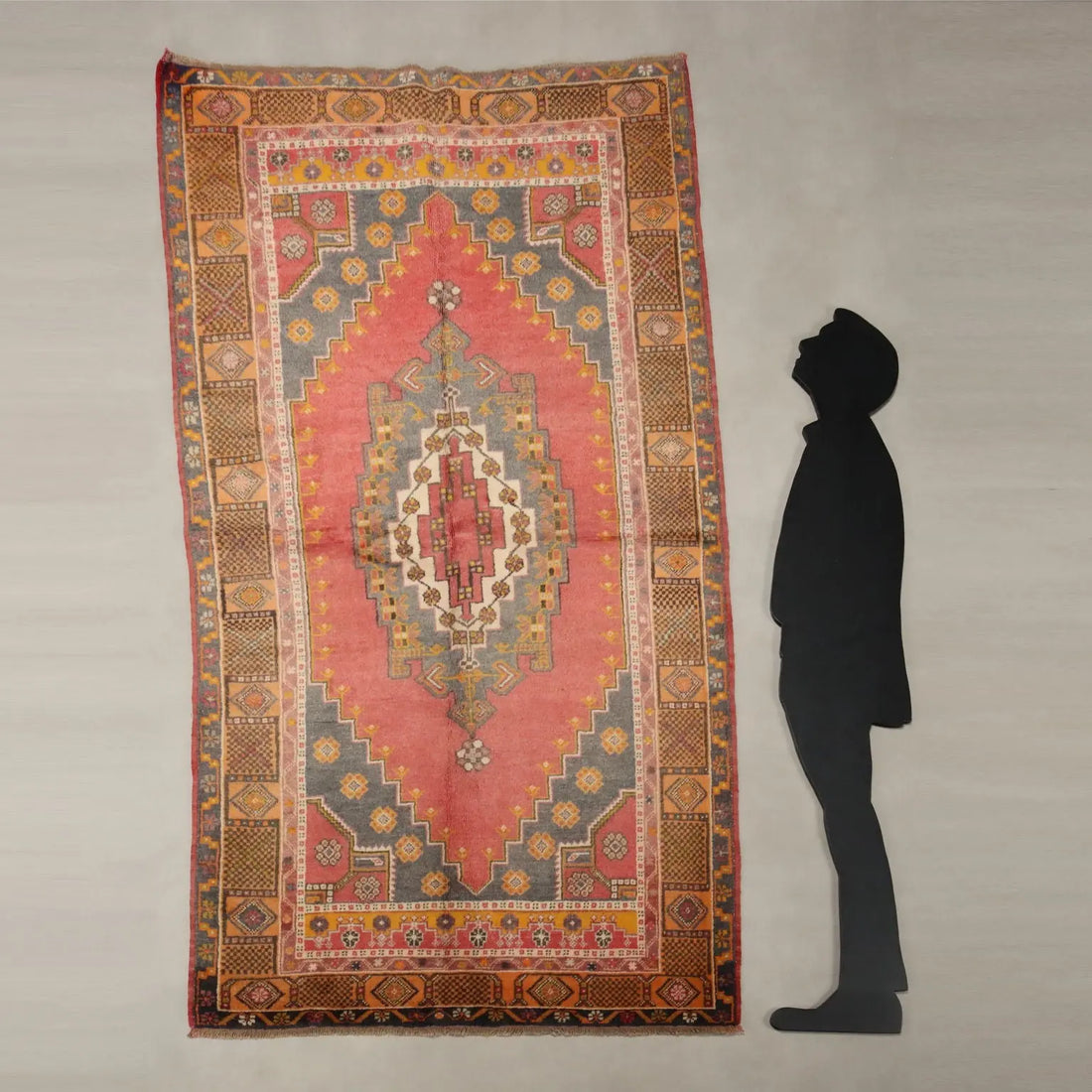 Antique Yahyaly Carpet Cotton Wool Heavy Knot 91 x 51 In - 91 x 51 In | Antiques | Carpets