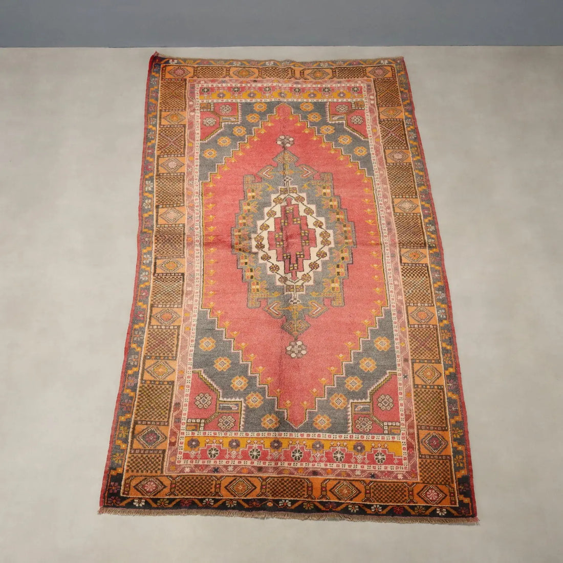 Antique Yahyaly Carpet Cotton Wool Heavy Knot 91 x 51 In - 91 x 51 In | Antiques | Carpets