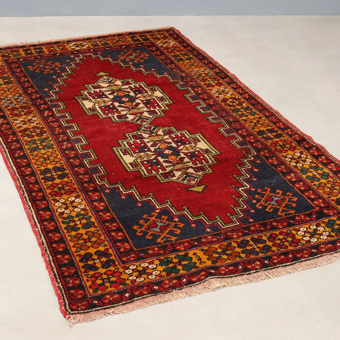 Antique Ismirne Carpet Wool Heavy Knot Handmade 76 x 43 In - 76 x 43 In | Antiques | Carpets