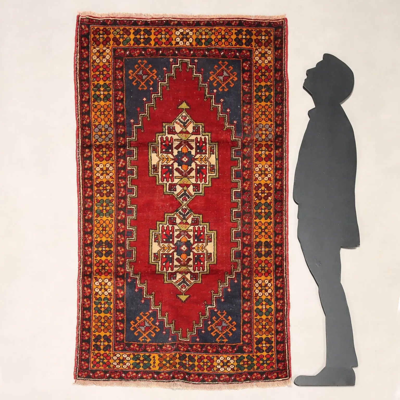 Antique Ismirne Carpet Wool Heavy Knot Handmade 76 x 43 In - 76 x 43 In | Antiques | Carpets