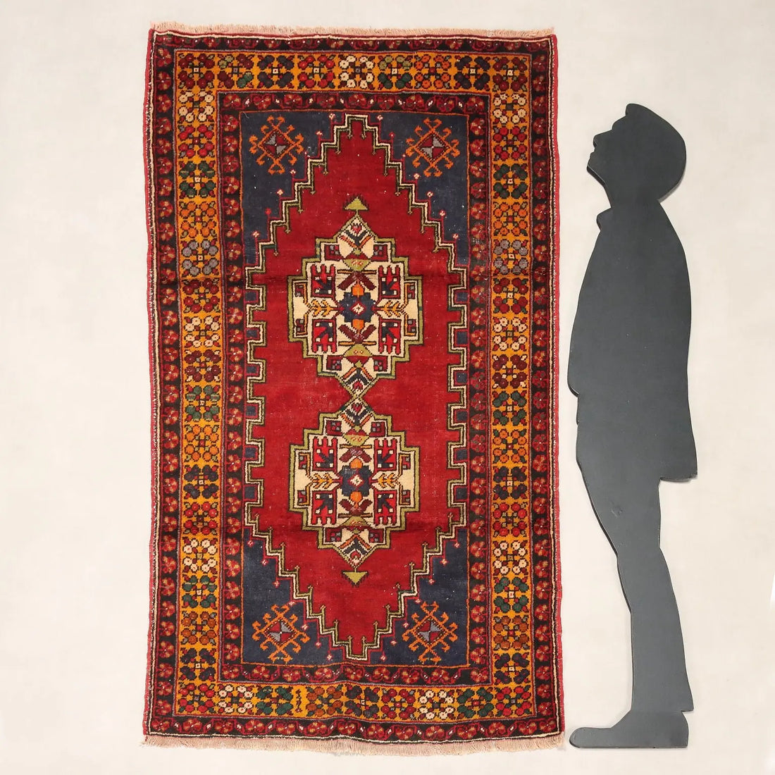 Antique Ismirne Carpet Wool Heavy Knot Handmade 76 x 43 In - 76 x 43 In | Antiques | Carpets