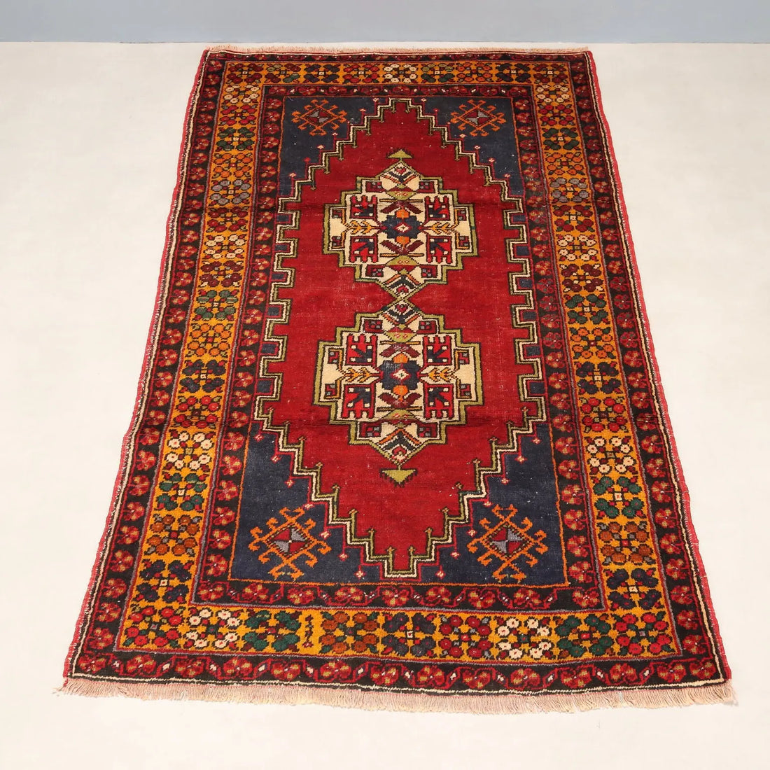 Antique Ismirne Carpet Wool Heavy Knot Handmade 76 x 43 In - 76 x 43 In | Antiques | Carpets