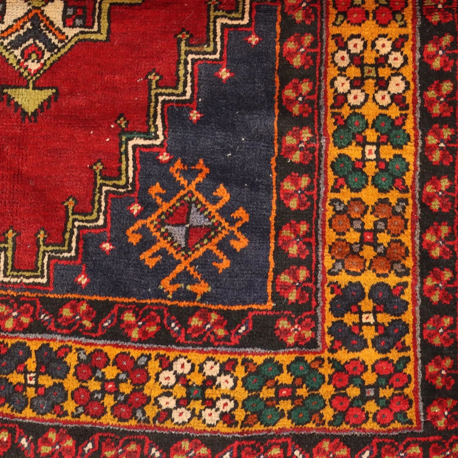 Antique Ismirne Carpet Wool Heavy Knot Handmade 76 x 43 In - 76 x 43 In | Antiques | Carpets