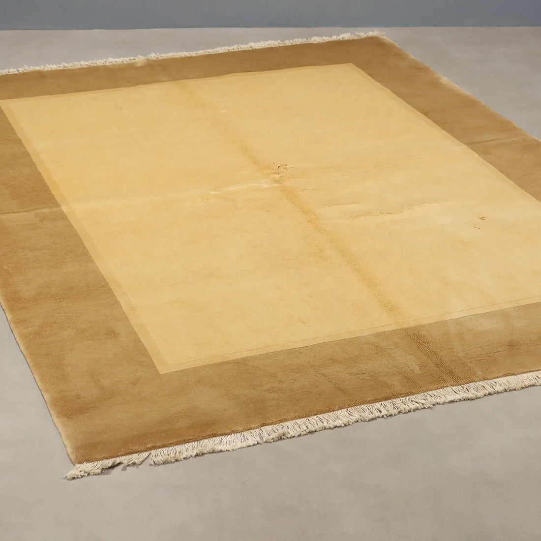 Antique Déco Carpet Cotton Wool Heavy Knot 79 x 63 In