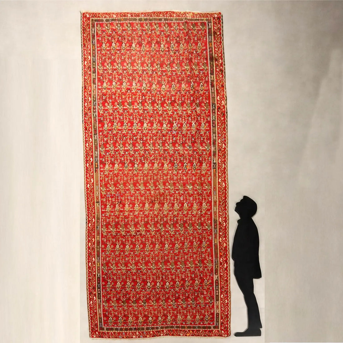 Antique Kilim Carpet Wool Extra-Thin Knot Turkey 157 x 52 In - 157 x 52 In | Antiques | Carpets