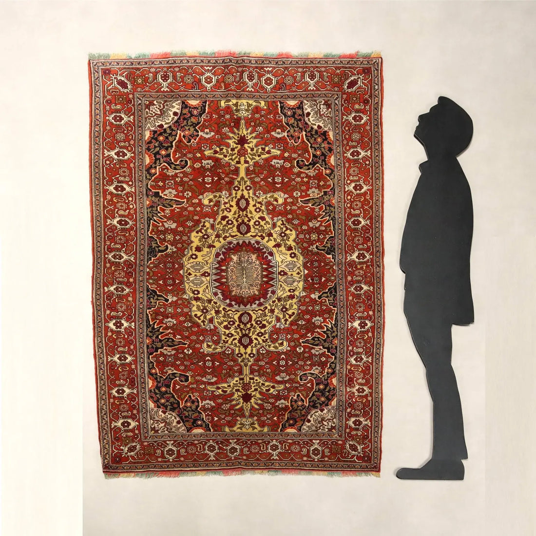 Antique Asian Carpet Cotton Wool Silk Thin Knot 75 x 52 In - 75 x 52 In | Antiques | Carpets