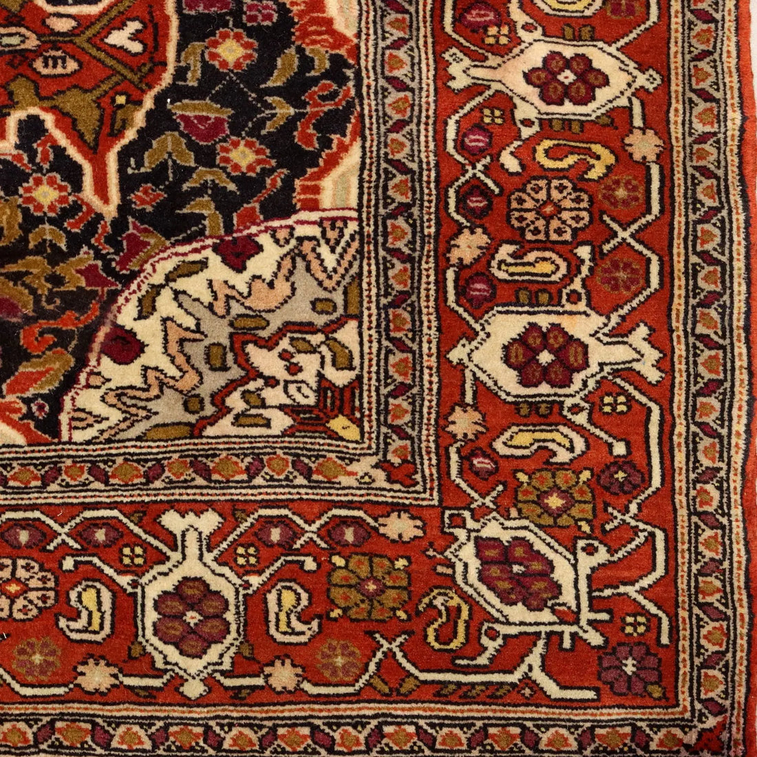 Antique Asian Carpet Cotton Wool Silk Thin Knot 75 x 52 In - 75 x 52 In | Antiques | Carpets