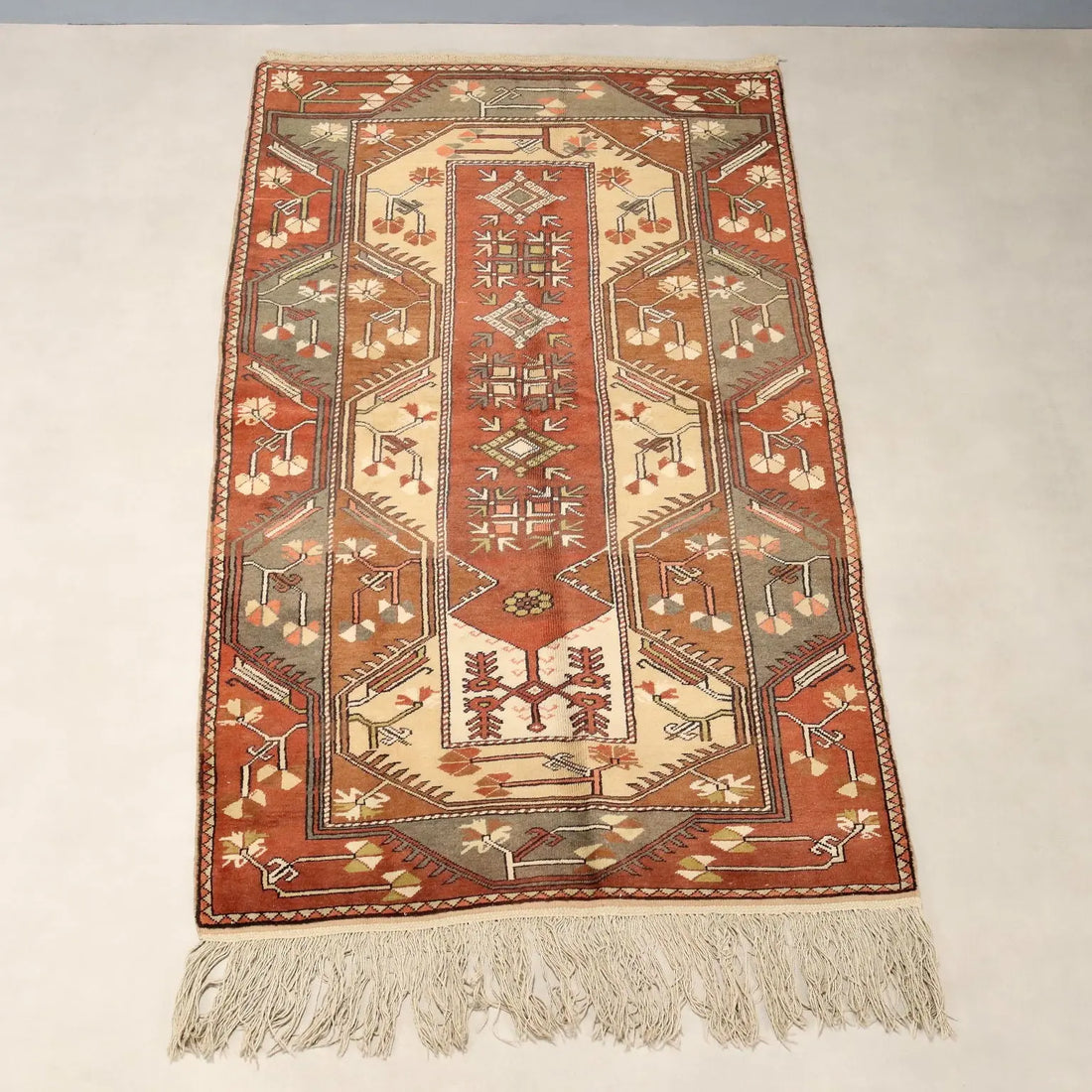 Antique Melas Carpet Wool Heavy Knot Handmade 81 x 49 In - 81 x 49 In | Antiques | Carpets