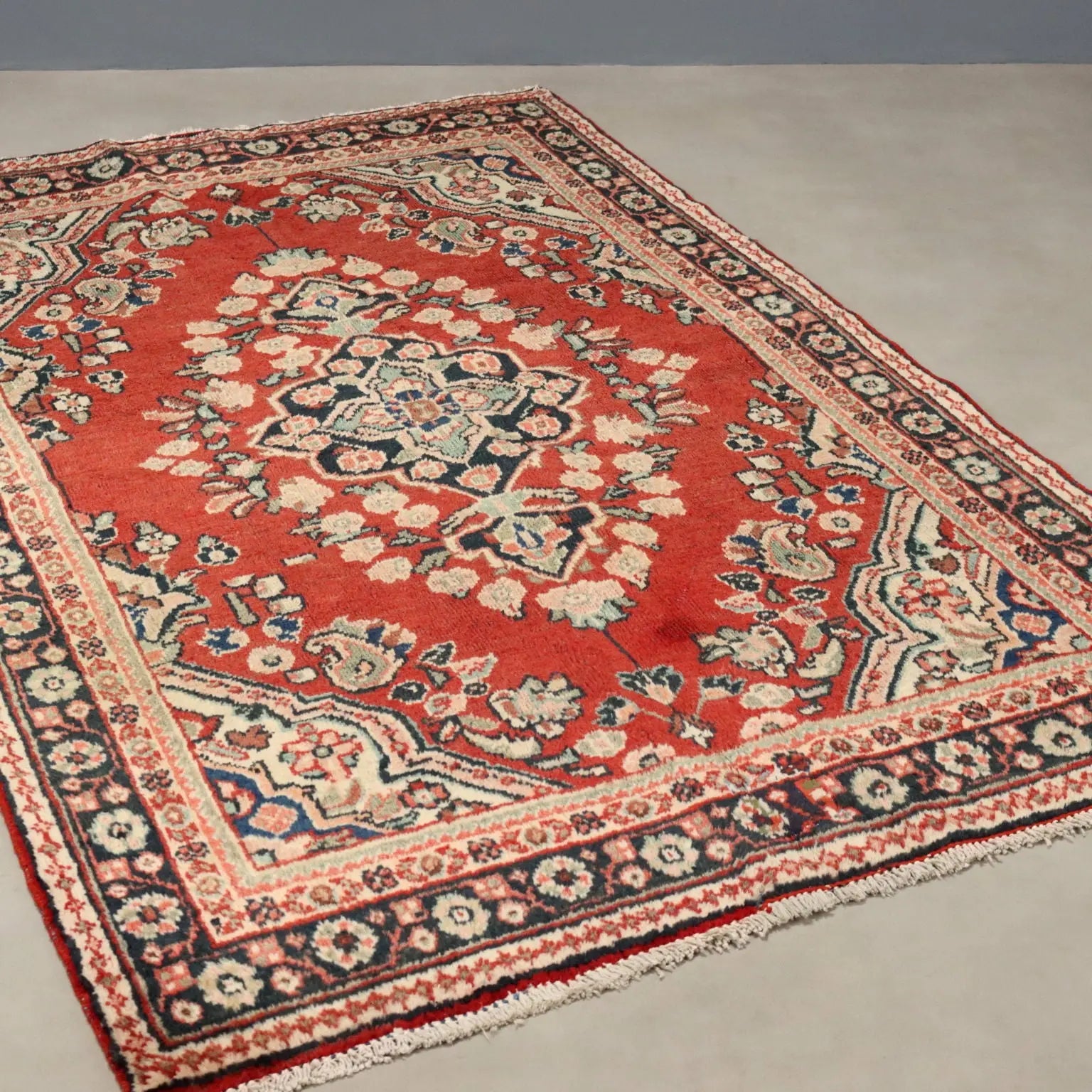 Antique Asian Carpet Cotton Wool Heavy Knot 76 x 50 In - 76 x 50 In | Antiques | Carpets