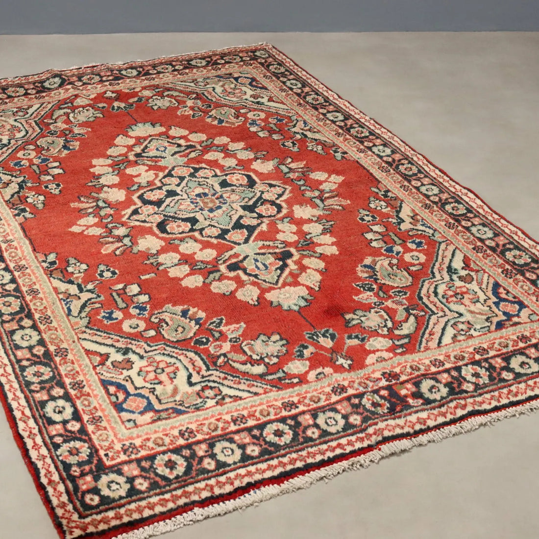 Antique Asian Carpet Cotton Wool Heavy Knot 76 x 50 In - 76 x 50 In | Antiques | Carpets